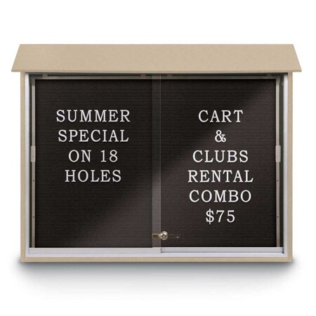 United Visual Products Indoor Enclosed Combo Board, 42"x32", Bronze Frame/Black & Pumice UVCB4232BZ-BLACK-PUMICE